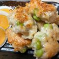 楽食いちばん's cooksnap of when they made 豆腐と鶏ひき肉の枝豆入り焼きナゲット.