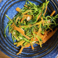 手抜きクック's cooksnap of when they made 豆苗と人参のにんにく炒め.
