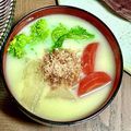 Ｐくんち's cooksnap of when they made 【農家のレシピ】お雑煮（京都・白味噌）.