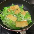 はーちゃん0602's cooksnap of when they made パパ水菜と油揚げの煮浸し.