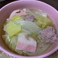 clover2's cooksnap of when they made ☆簡単☆キャベツと肉団子のトマトスープ.