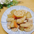 ルパンのかあさん☆彡's cooksnap of when they made 鶏肉と大根と蓮根の煮物.