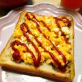 うたかた。's cooksnap of when they made バジルソースでとろ～り卵トースト.