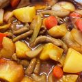 ママメイン！時々子供's cooksnap of when they made こてっちゃんで時短！柔らか✨もつじゃが煮.