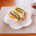 うす味さん's cooksnap of when they made 贅沢至福＊挽肉ステーキと卵のホットサンド.