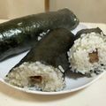 papikun's cooksnap of when they made マルシンハンバーグでのり巻き♪.