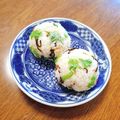 もふもふクロさん's cooksnap of when they made 絶品おにぎりの具★あみえびと塩昆布.