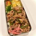 悠LOVE航's cooksnap of when they made ピーマンと豚肉のオイスターソース炒め弁当.