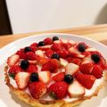 みきちゃん♡甘党's cooksnap of when they made 簡単レアチーズタルト フルーツ乗せ.