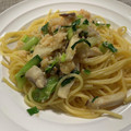 くじら食堂's cooksnap of when they made 蟹缶&エリンギの和風パスタ.