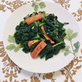 コムギ大好き's cooksnap of when they made 簡単！ちぢみほうれん草とベーコン.