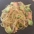 skwish's cooksnap of when they made 鮭とアボカドの和風パスタ.