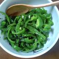コマアキ's cooksnap of when they made 【お弁当】塩昆布で和風無限ピーマン.