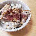 haruboomam's cooksnap of when they made まぐろのレアステーキ丼.