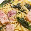クック0GMT19☆'s cooksnap of when they made 牛乳でほうれん草のクリームパスタ♪♪.