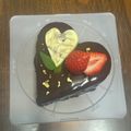 ねこべじ's cooksnap of when they made 本命バレンタイン♡大人のチョコケーキ2.