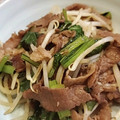 ぱにぱる's cooksnap of when they made ご飯がすすむ!!もやしと牛肉のすき焼き風.