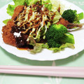 ぱふ♪'s cooksnap of when they made “アジフライきゃべつとんかつソース和え”.