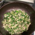 クックCYWKFW☆'s cooksnap of when they made レンジで簡単★ほうれん草とひき肉の丼弁当.