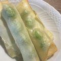 Yokchina's cooksnap of when they made 空豆とゴルゴンゾーラの春巻.