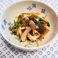 バカリャウ's cooksnap of when they made ほうれん草と人参としめじの塩昆布ナムル.