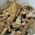 ami-rarara's cooksnap of when they made 蒟蒻でかさ増し！簡単豚と牛蒡のしぐれ煮風.