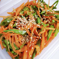 ぐでまる。's cooksnap of when they made レンジで簡単☆絹さやと人参のきんぴら。.