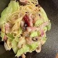 ありケロ's cooksnap of when they made キノコとベーコンの具沢山ペペロンチーノ.