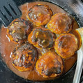 akobo's cooksnap of when they made 簡単　子供が喜ぶ　卵なし煮込みハンバーグ.