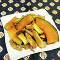 龍青空ママ's cooksnap of when they made エリンギとかぼちゃの豚肉炒め.