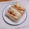 柴犬のお顔☆'s cooksnap of when they made クリームコロッケでサンドイッチ.