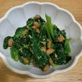 ポメちょん's cooksnap of when they made 簡単！地味旨♪納豆とほうれん草のごま和え.