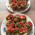 puniＫ's cooksnap of when they made 栗ときのこの炊き込みご飯のお稲荷さん.