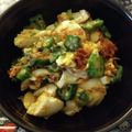 ☆hikonyan☆'s cooksnap of when they made オクラとゆで卵のおかかポン酢和え.