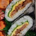chiisuke55's cooksnap of when they made おにぎらず♪より簡単？折りたたみおにぎり.