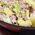 meyuyu's cooksnap of when they made 豚こま肉とキャベツの醤油こしょう炒め♡.