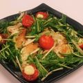 私市ビッキーズ津門巳's cooksnap of when they made “鶏天ミニトマト水菜のタルタルマヨ丼”.