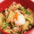 私市ビッキーズ津門巳's cooksnap of when they made “納豆べったら大根漬け物サニーレタス丼”.