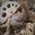 くろたんのはは's cooksnap of when they made れんこんと豚こまのバターポン酢照り焼き.