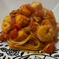 楽食いちばん's cooksnap of when they made 冷凍シーフードミックスで簡単ペスカトーレ.