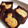 MIZU14's cooksnap of when they made どうぶつ型ビスケットのブラウニー☆.