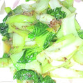 すまるちゃあし's cooksnap of when they made チンゲン菜の和風だし・鰹節炒め　.
