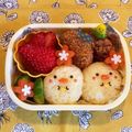 hime's cooksnap of when they made 仲良しヒヨコおにぎり＊キャラ弁.