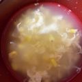 ＩＡＭ's cooksnap of when they made ゆでとうもろこしで★中華風コーンスープ.