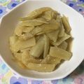 puniＫ's cooksnap of when they made ヤーコンの酢みそ和え（まるでウド！）.