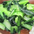ゆ→ちむ❦180SX's cooksnap of when they made 青菜の塩ニンニク炒め～♡簡単時短で旨し♪.