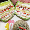 まゆ1115's cooksnap of when they made 丸ごとメロンケーキ♡作っちゃいました.