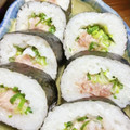 クック7FNN0F☆'s cooksnap of when they made 太巻き・巻き寿しの簡単でキレイな切り方.