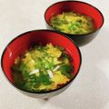 みぽぽ37's cooksnap of when they made 菊菜のかき玉汁.