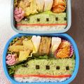 Chaaa_room's cooksnap of when they made 新幹線E5系はやぶさキャラ弁.